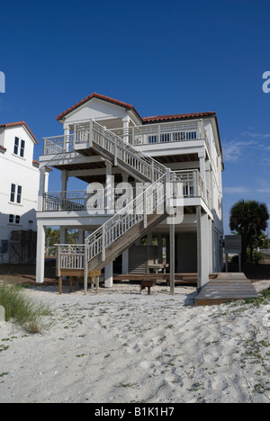 Whispering Dunes Beach house sur l'île de St George le long de North Florida Panhandle s Gulf coast Banque D'Images