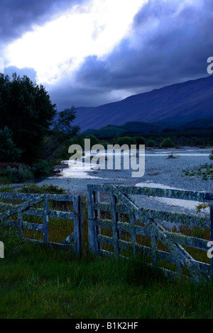 Rivière Wairau Valley, et Marlborough, île du Sud, Nouvelle-Zélande Banque D'Images