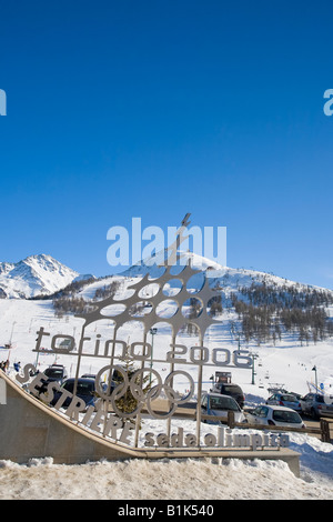 Jeux Olympiques d'hiver de 2006 à Turin Turin Sestriere Logo Province Piémont Italie Banque D'Images