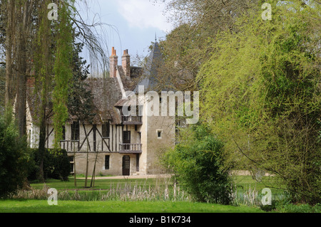 Léonard de Vinci a passé ses trois dernières années au Clos Luce un manoir du xve siècle dans la ville d'Amboise Banque D'Images