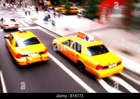 Les taxis de New York City Banque D'Images