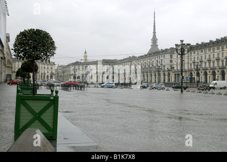 Piazza Vittorio Veneto, Turin, Piémont, Italie. Banque D'Images