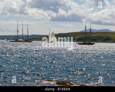 Classic yachts conçu par William Fife arrivant à Largs Yacht Haven à prendre part à la Régate 2008 Fife Banque D'Images