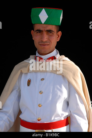 Garde royale au Palais des Rois à Rabat, Maroc Banque D'Images