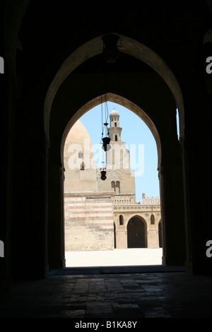 La mosquée Ibn Tulun, Le Caire, Egypte Banque D'Images