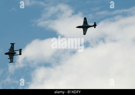 De Havilland Venom et Hawker Sea Hawk, Kemble Air Show 2008 Banque D'Images