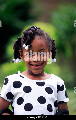 Royaume-uni londres portrait d'une jeune fille afro antillais Banque D'Images