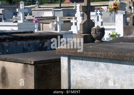 Saint Bernard cimetière catholique, Breaux Bridge, paroisse de Saint Martin, en Louisiane. Banque D'Images