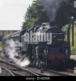 BR 5MT Standard Class 5 4-6-0 73096 construit au Derby 1955 avec de tendres Banque D'Images