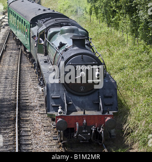 Locomotive à vapeur et de l'Ingénieur Banque D'Images