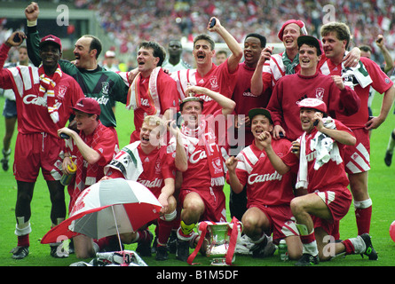 Liverpool célébrer après avoir battu Sunderland en finale de la FA Cup 9592 Banque D'Images