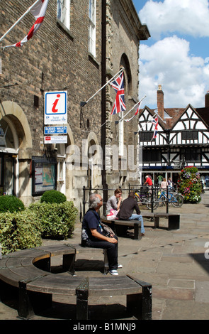 Le centre-ville de Salisbury Wiltshire England Office de Tourisme Banque D'Images