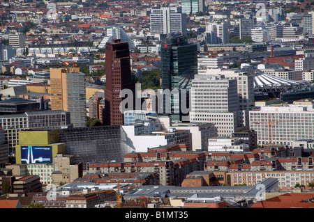 Vue des bâtiments autour de Potsdamer Platz à Berlin Allemagne Banque D'Images