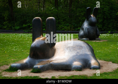 Sculpture de lapin au Kunsthal Rotterdam aux Pays-Bas Banque D'Images