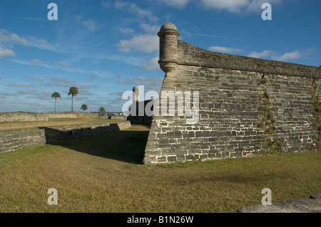 Castillo de San Marcos est l'ancien Fort espagnol à Saint Augustine en Floride. Banque D'Images