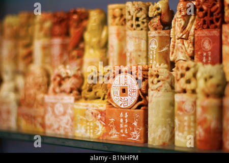 Hong Kong Stanley Market Couleurs et textures Banque D'Images