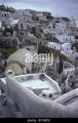 Des scènes de l'île de Santorin dans les Cyclades grecques Banque D'Images