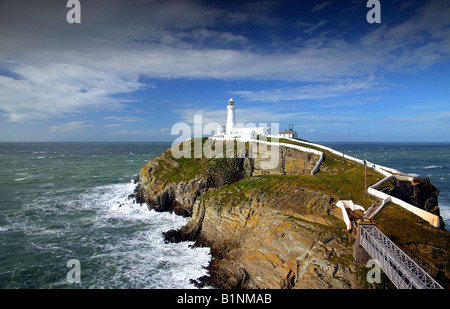 Phare de South stack Anglesey au nord du Pays de Galles Banque D'Images