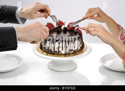 Gâteau au chocolat Banque D'Images