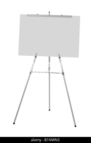 Chevalet de présentation pour les entreprises découper sur fond blanc Banque D'Images