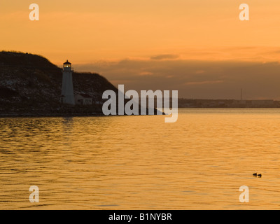 Phare de l'île Georges, Halifax, Nouvelle-Écosse, Canada Banque D'Images