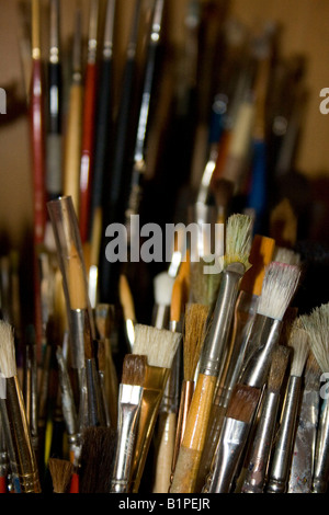 Le peintre a choisi d'armes nucléaires. Banque D'Images