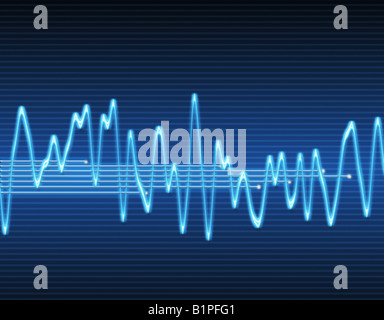 Grande image d'un système électronique sine wave son ou audio Banque D'Images