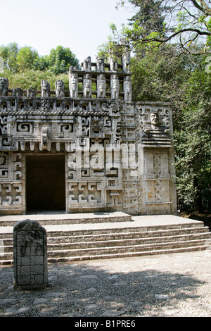 Une reconstruction de la Ruine Maya, Edificio de Hochob, État de Campeche, au Musée National d'Anthropologie, Mexico City Banque D'Images