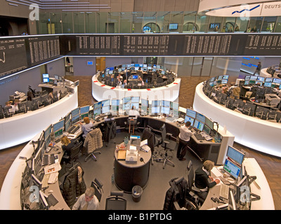 Vue de l'intérieur de Bourse de Francfort Hesse Allemagne Banque D'Images