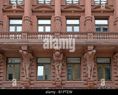 La devanture de l'immeuble bureau de Francfort Frankfurter Sparkasse 1822 Banque d'épargne avec des chiffres Banque D'Images