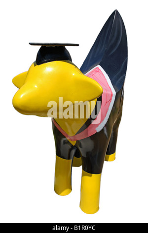 Découper l'image de l'un des 120 sculptures Superlambanana placés dans et autour de Liverpool pour célébrer l'année Capitale Banque D'Images