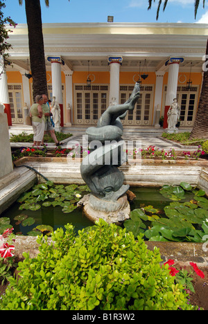 L'Impératrice Elisabeth Amalie Eugénie (également connu sous le nom de Sissi ou Sisi) appelé Palais Achilleon à Gastouri sur l'île grecque de Corfou Banque D'Images