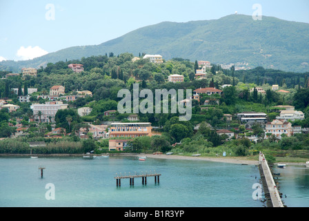 Vue de l'Kannoni hills sur l'île grecque de Corfou Banque D'Images