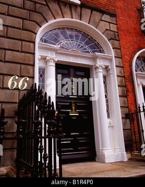 La ville de Dublin, portes géorgiennes, Fitzwilliam Square Banque D'Images