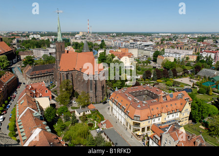 Vue de la cathédrale de Wroclaw, Wroclaw, Silésie, Pologne, Europe Banque D'Images