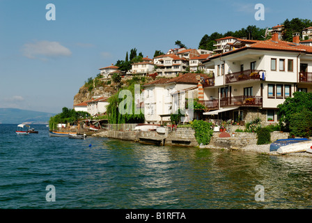 Sur le lac d'Ohrid, Ohrid UNESCO World Heritage Site, Macédoine, Macédoine, Ancienne République yougoslave de Macédoine, de l'Europe Banque D'Images