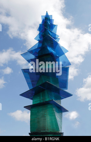 Arbre dans le Glaeserner Wald, forêt de verre près de Regen-Weissenstein, forêt de Bavière, Thuringe, Allemagne Banque D'Images