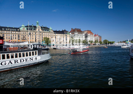 La baie de Nybroviken, Stockholm, Suède, Scandinavie, Europe Banque D'Images