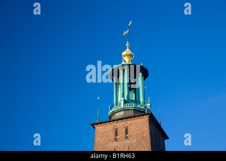 Stadshuset, l'Hôtel de Ville de Stockholm, l'île de Kungsholmen, à Stockholm, Suède, Scandinavie, Europe Banque D'Images