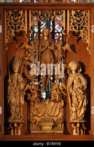 Autel sculpté de Sainte Marie Madeleine par Tilman Riemenschneider, Église Paroissiale de St Maria Magdalena, Muennerstadt, Rhoen Mountain Banque D'Images