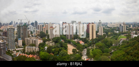 Les bâtiments de grande hauteur et les immeubles à appartements dans le centre de Singapour, en Asie du sud-est Banque D'Images