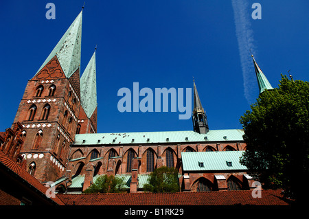 Marienkirche St., Eglise St Mary, Luebeck, Schleswig-Holstein, Allemagne, Europe Banque D'Images