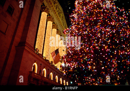 Noël, bourse, Manhattan, New York City, USA Banque D'Images