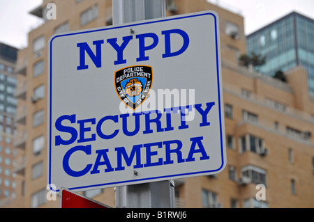 New York City Police Department, NYPD, surveillance camera, Manhattan, New York City, USA Banque D'Images