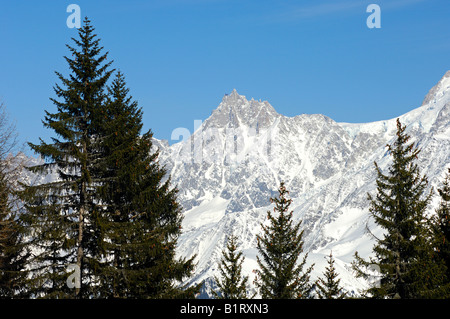 Mt. Aiguille du Midi, Massif du Mont Blanc, Chamonix, Savoie, France, Europe Banque D'Images