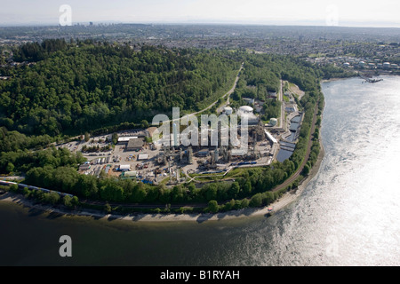 Raffinerie de pétrole, Vancouver, British Columbia, Canada, Amérique du Nord Banque D'Images