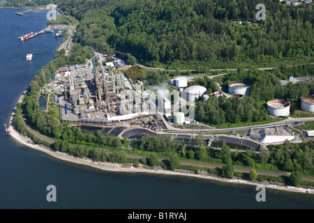 Raffinerie de pétrole, Vancouver, British Columbia, Canada, Amérique du Nord Banque D'Images