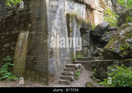 Wolfsschanze, Wolf's Lair, WWII bunker, la Mazurie, Pologne, Europe Banque D'Images