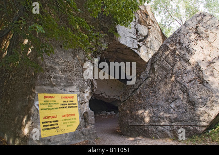 Wolfsschanze, Wolf's Lair, WWII bunker, la Mazurie, Pologne, Europe Banque D'Images