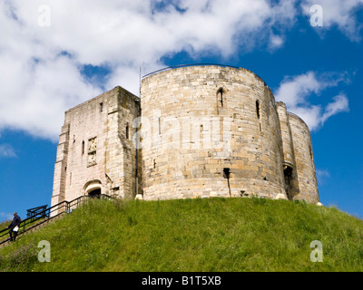 Cliffords Tower à York, Angleterre, RU Banque D'Images